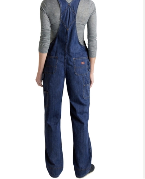 Dickies Women's Blue Denim Overalls Relaxed Fit Sz.XL NWT - Picture 2 of 11
